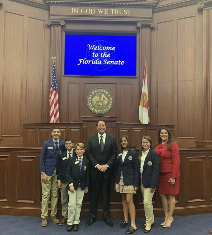 Eighth-grader Victoria Figueroa participated in the Florida House of Representative Page and Messenger Program.