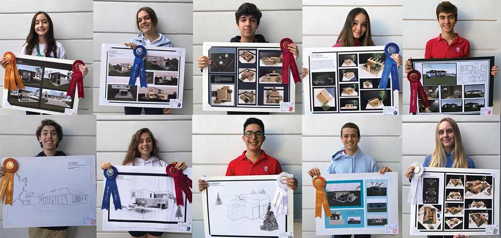 Upper School architecture students competed at the Florida State Fair in 2020.
